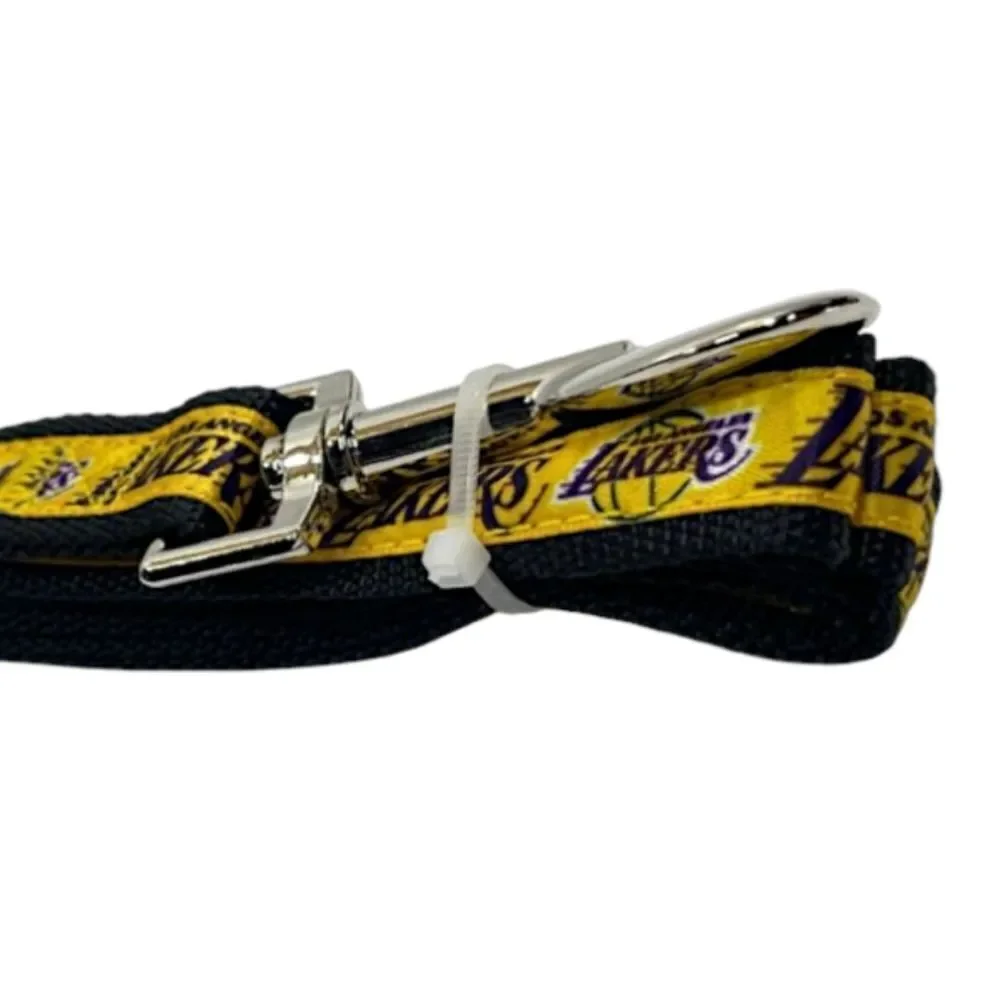 NBA Official Licensing LA Lakers Printed Pet Dog Bowl And Leash Set NWT